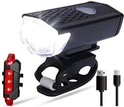 Productafbeelding van Oplaadbare LED Fietslampen Set met IP65 Waterdichte Achterlichtcombinaties voor Fietsen