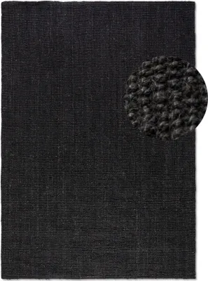 Produktbild von Hanse Home Bouclé Jute Teppich Jaipur Dunkelschwarz