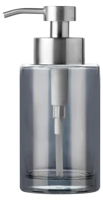 Image de Distributeur de savon, distributeur de savon de 350 ml couleur argent pour la salle de bains et la cuisine, pompe à lotion en acier inoxydable, distributeur de savon liquide, flacon de lotion moderne pour la salle de bains et la cuisine