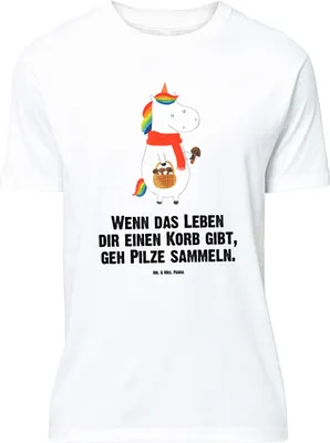 Produktbild von Mr. & Mrs. Panda Größe M T-Shirt Einhorn Pilz - Weiß - Geschenk, Herren, Pilze, Unicorn, Shirt, Motivation, Spruch, Tshirt, mit, Einhörner