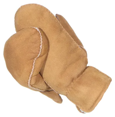 Produktbild von Damen Handschuhe Fäustlinge aus Lammfell mit Gummizug