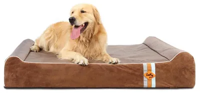 Produktbild von Orthopädisches Hundebettkissen Memory-Schaum Extra Groß Braun 127 x 91,4 x 25,4 cm