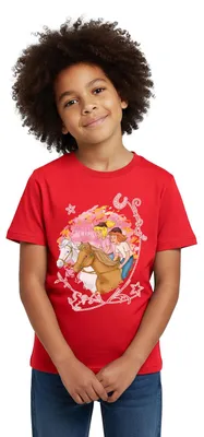 Produktbild von Spreadshirt Bibi Und Tina Wettreiten Im Wald Kinder T-Shirt, 122/128 (7-8 Jahre), Rot