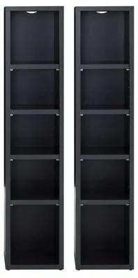 Produktbild von CD DVD Blueray Regal CHART in Betonoptik – Zweiteiliges Medienregal, Aufbewahrung, CD-Ständer mit 10 Fächern für bis zu 160 CDs, 20x187 cm (B x H)