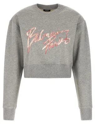 Produktbild von Balmain Sweatshirt aus Baumwolle in Grau