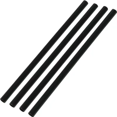 Produktbild von Fackelmann Kunststoff-Trinkhalme Ø 6 mm Rio Party, Wiederverwendbare Strohhalme für jeden Anlass, umweltfreundliche Trinkröhrchen (Farbe: Schwarz), Menge: 1 x 4er Set