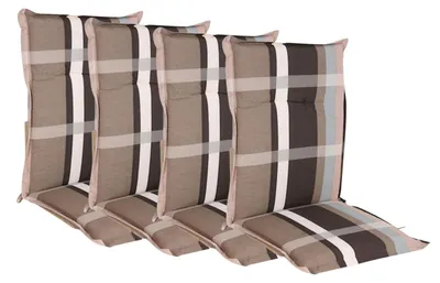 Image de 4x Coussin de chaise à dossier bas 105x50 Coussin d'assise pour fauteuil