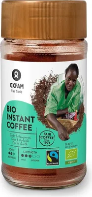 Zdjęcie produktu dla KAWA ROZPUSZCZALNA ARABICA/ROBUSTA TANZANIA FAIR TRADE100 g - OXFAM