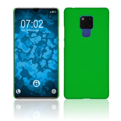 Produktbild von PhoneNatic Case kompatibel mit Huawei Mate 20 X - Hülle grün gummiert Hard-case Cover