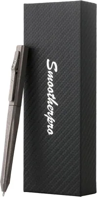 Productafbeelding van Titanium klikpen - Compatibel met Parker navullingen - Intrekbare balpen met ergonomische grip voor kantoor - Schrijvers