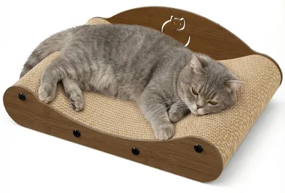 Produktbild von Gimars Kratzbrett Katze 43 cm, Sofa-förmiges Katzen Kratzsofa aus Hochdichter We
