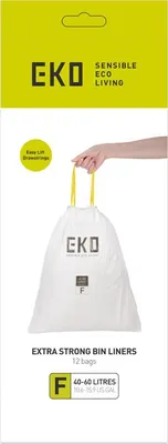 Produktbild von EKO - Müllbeutel 40-60 Liter (F) - Plastic   - Weiß