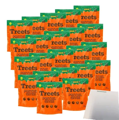 Produktbild von Treets Pretzel Bites Vegan VPE (22x175g Beutel) + usy Block