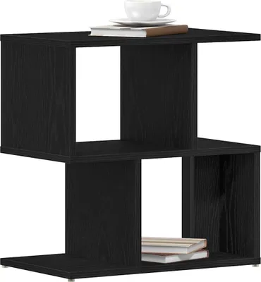Image de vidaXL Table de chevet noire aspect chêne 50 x 30 x 51,5 cm en aggloméré