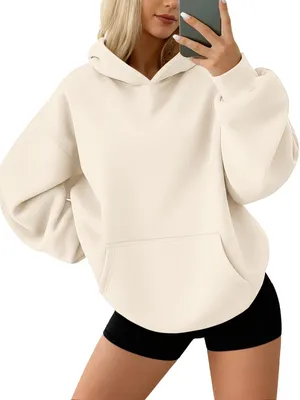 Produktbild von AUTOMET Damen Oversized Sweatshirts Fleece Hoodies Langarm Shirts Pullover Herbs