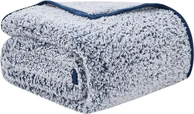 Produktbild von Sherpa Decke Sofadecke Flauschig Warm Weich Dunkelblau 130x150 cm