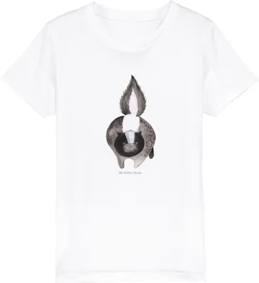Produktbild von Mr. & Mrs. Panda Kleinkinder T-Shirt Stinktier Angriff 3-4 Jahre (98/104) - Weiß - Geschenk, Baumwolle Kinder, Wildtier, Raubtier, Kindershirt, Skunk, Öko, Stinker