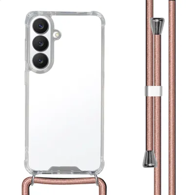 Image de Coque arrière transparente avec cordon pour Samsung Galaxy S26 FE - Noir