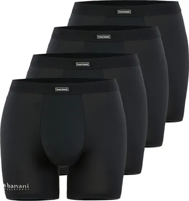 Produktbild von Bruno Banani 4er Pack All Day Long Short / Pant Bequeme, körpernahe Long Short, Mit Markenschriftzug und Markenlogo versehen, Ideale Passform