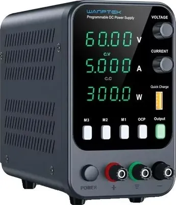 Zdjęcie produktu dla Zasilacz DC, programowalne sterowanie, zabezpieczenie nadprądowe, APS605H 60V 5A