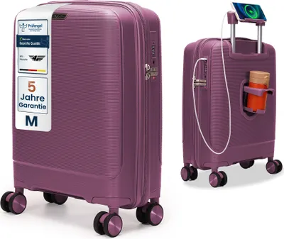 Immagine prodotto di 4FLY CoreMatte PP Valigia rigida 20 pollici Bagaglio a mano – Taglia M – Viola