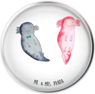 Produktbild von Mr. & Mrs. Panda waschbeckenstöpsel Axolotl Freundin - Weiß - Geschenk, Waschbecken-Stopfen, Ablaufgarnitur, Waschbecken Ablaufstopfen, Stöpsel, Lurch, Valentinstag, Paar