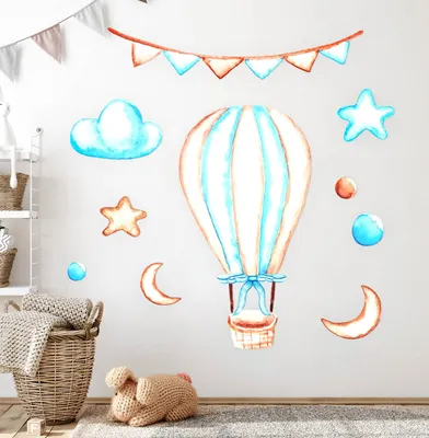 Produktbild von Boho-Dekorationen – Wandgestaltung – Wandbilder Kinder – Motivtapeten Set – Wanddekor Kinderzimmer – Selbstklebende Wandsticker – 100x149 cm