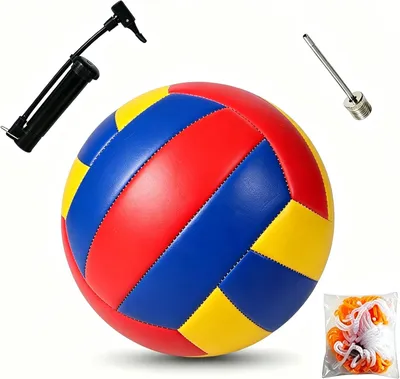 Imagen del producto de Pelota de voleibol suave, resistente al agua, que incluye bomba y bolsa para la red, ideal para voleibol de playa
