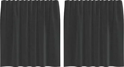 Produktbild von vidaXL Voile Vorhänge mit Stangentaschen 2 Stk. Schwarz
