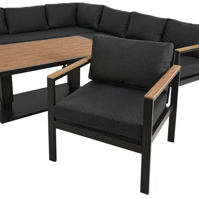 Produktbild von di volio Gartenmöbel-Set Noli, aus Aluminium für 10 Personen, in Farbe anthrazit