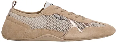 Imagen del producto de Zapatillas deportivas Pepe Jeans para mujer, modelo Noa Net W, color marrón "betón beige", talla 3 UK