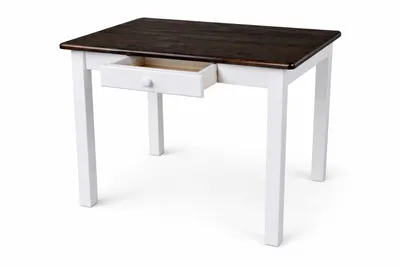Produktbild von Magnetic Mobel Esstisch mit Schublade Küchentisch Tisch Restaurant Massiv Holz Kiefer (60x90, Nussbaum)