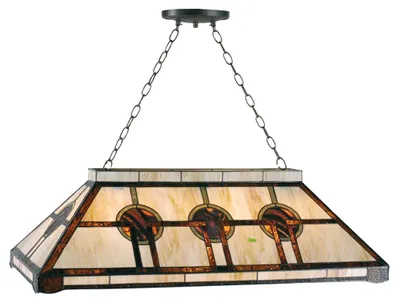 Zdjęcie produktu dla Clayre & Eef lampa wisząca Tiffany 92x47x126 cm beżowo-brązowy metal