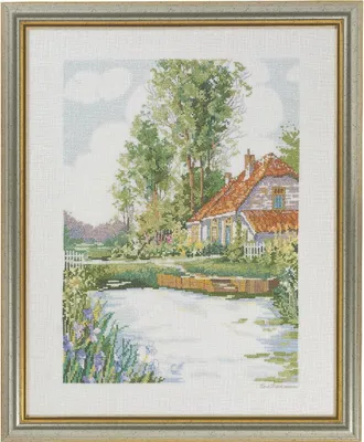 Produktbild von Eva Rosenstand Kreuzstich-Set "Haus", 40x50cm