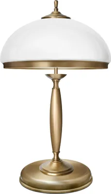 Produktbild von Messing Tischleuchte klassisch repräsentativ Goldpatina 48cm Ø30cm 2x E14 80W Wohnzimmer Schlafzimmer Büro Leselampe handgefertigt