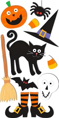 Produktbild von HEYDA Sticker Mix Halloween, Karton, Mehrfarbig, Junge/Mädchen, 75 mm, 165 mm, 10 Stück(e)