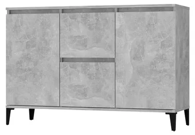 Produktbild von Sideboard mit 2 Schubladen und 2 Türen in Betongrau 102x35x70cm aus Holzwerkstoff
