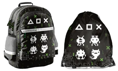 Image de Paso Ensemble scolaire sac à dos trois compartiments + sac à dos Game