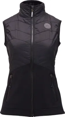 A studio shot of a black vest.