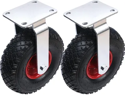 Produktbild von 10" 260mm luftbereifte Stahlrollen mit festem Boden 300x4 - Satz mit 2 Stück