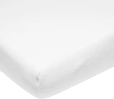 Produktbild von Meyco Molton Spannbettlaken - 60x120 cm – Weiß | Babybettwäsche