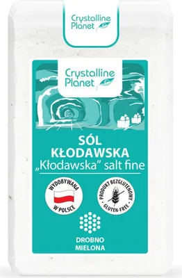 Produktbild von SÓL KŁODAWSKA DROBNO MIELONA BEZGLUTENOWA 600 g - CRYSTALLINE PLANET