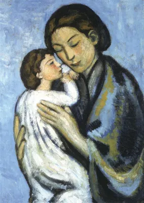 Produktbild von Kunstkarte Pablo Picasso "Mutter mit Kind"