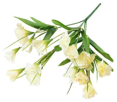 Produktbild von 15 künstliche Nelkenköpfe, naturgetreue Nelken mit Stiel für Blumenarrangements, DIY-Brautsträuße, Tischdekorationen