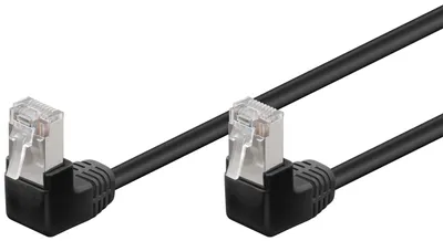 Immagine prodotto di goobay Cavo patch Cat 5e F/UTP 2 x 90° gewinkelt schwarz 5 m
