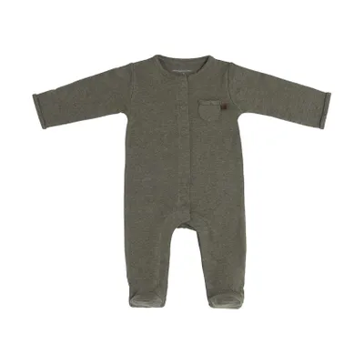 Image de Combinaison bébé à pieds, couleur mélange kaki, taille 62, marque Baby's Only