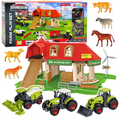 Produktbild von Bauernhof-Scheunen-Traktoren-Figuren-Tiere-Set 42-tlg.