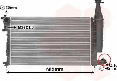Produktbild von Van Wezel Wasserkühler für Citroen Berlingo Peugeot Partner 1,4 - 1,8 + 4WD