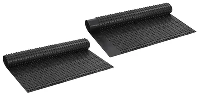 Immagine prodotto di vidaXL Telo drenante goffrato, 2 pezzi, nero, 1 x 20 m, HDPE