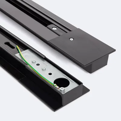 Produktbild von 1-Phasenstromschiene Einbau Unterputz Aluminium für LED Strahler 1m Schwarz